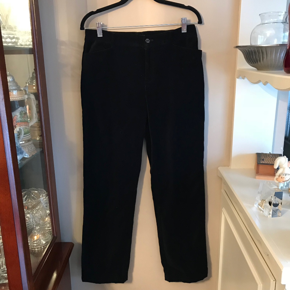 CHAPS Women’s Black Velvet Career Work Pants Size 6
